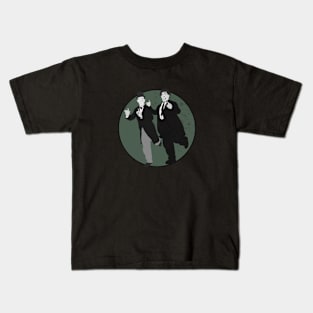 Grunge Urban Laurel and Hardy - Sage Green Kids T-Shirt